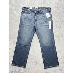 Levi Strauss Signature Relaxed Straight Jeans Mens 44x30 Blue Medium Wash